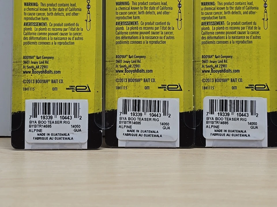 6 Booyah Bait Boo Teaser Rig Striper Bass 1/4 1/4 OZ Paraguas Twister Pike H Foto 3 de 3