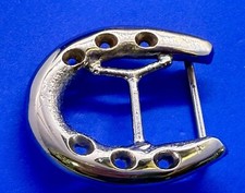 Lucky Horseshoe Artisan Cutout Western Cowboy Silver Color Small Belt Buckle
