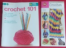 2 Learn How to Crochet 101 Go Crafty! & Boye I Taught Myself Magazine Books