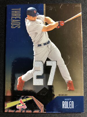 2004 Leaf Limited Threads Jersey Number GAME USED Relic #02/25 Scott Rolen HOF