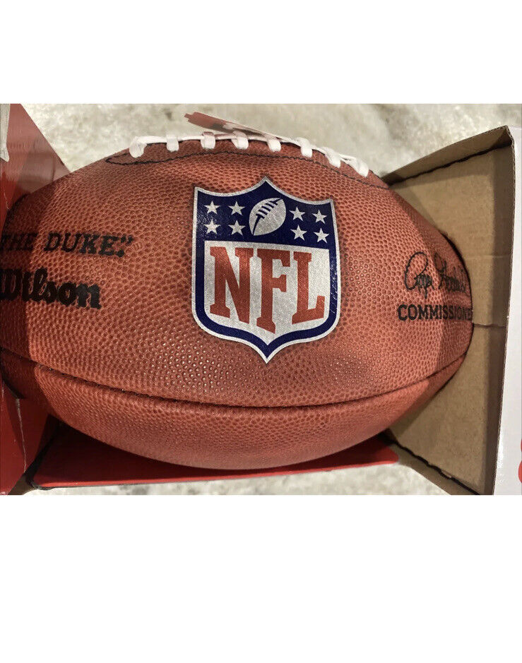 WILSON “THE DUKE” FOOTBALL OFFICIAL NFL GAME BALL MADE IN WILSON “THE DUKE” FOOTBALL OFFICIAL NFL GAME BALL MADE IN