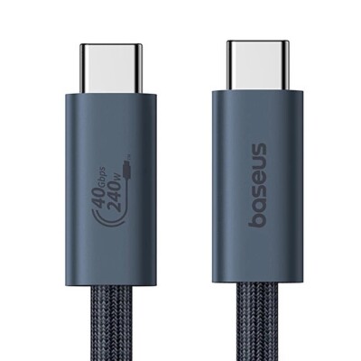 Datenkabel Baseus USB-C   USB-C-Kabel 240 W PD 8K 60 Hz 1 m   Schwarz