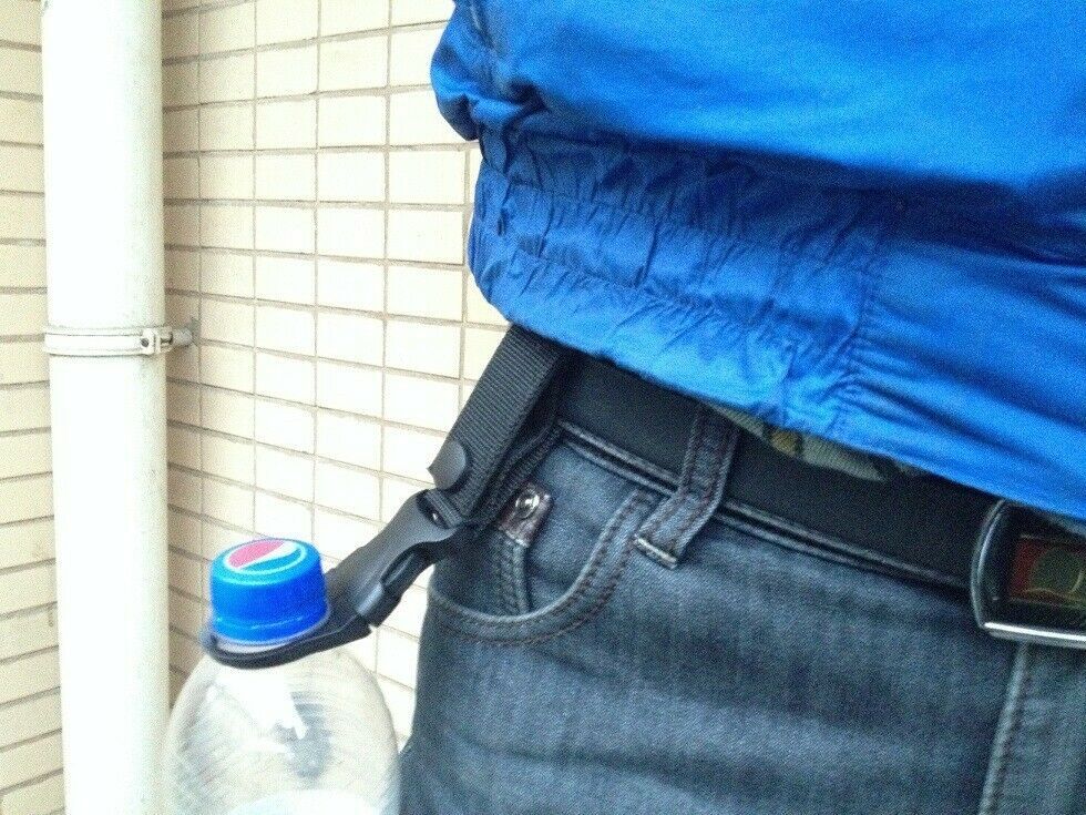 4PCS Webbing Buckle Hook Water Bottle Ring Holder Clip Nylon Buckle Carabiner 