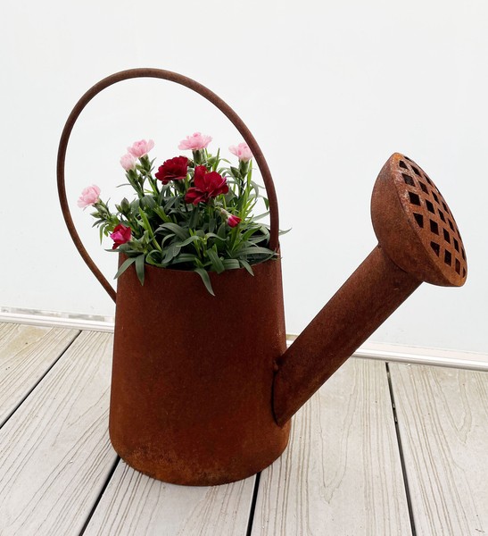 Edelrost GießKanne 40X43Cm Zum Bepflanzen Rost Gartendeko Deko Kanne-image