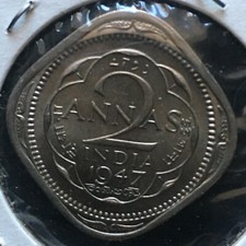 India-British 1947C 2 Anna UNCIRCULATED Y-54B A424