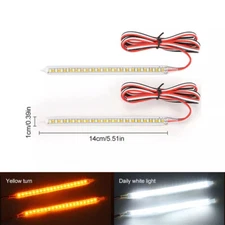 2x 14/18cm LED Car Side Mirror Lamp Strip Turn Signal Indicator -Dynamic Light