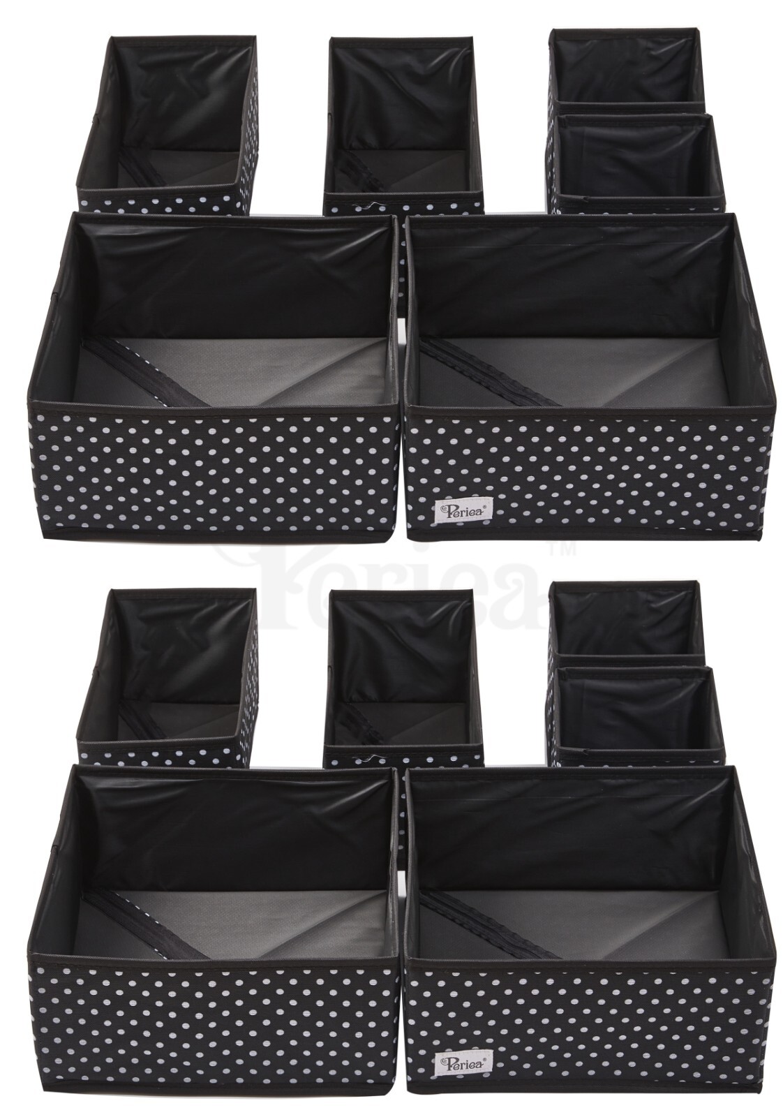 Premium Black with White Dots