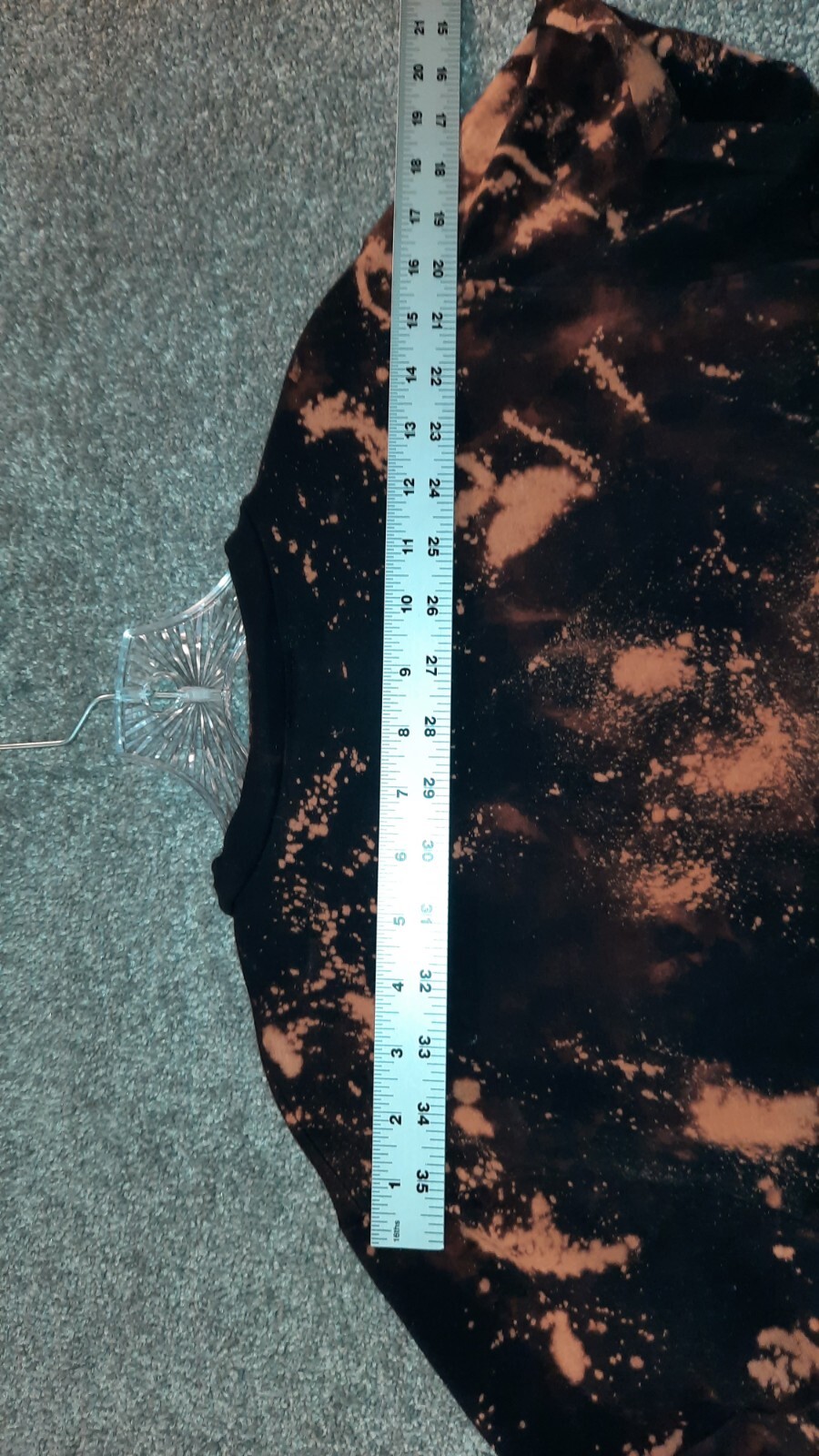 Dirtee Laundry Women's Crop Shirt Black Bleach Dye "NoPricks Allowed" S Preowned