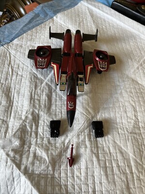 Thrust 1985 Vintage G1 Transformers F-15 Fighter Action Figure  NEAR COMPLETE