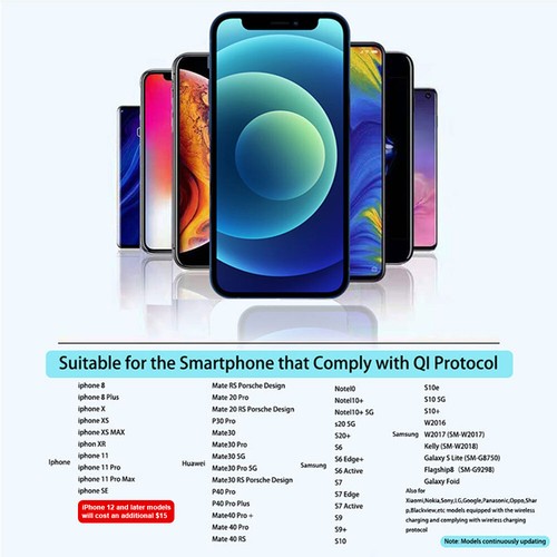 Cargador inalámbrico de teléfono de coche 15 W almohadilla de carga rápida apto para Audi S3/A3 QI 2014-2020 - Imagen 12 de 12