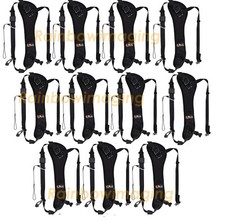 10 Pcs Quick Rapid Single Shoulder Sling Black Belt Black Strap for DSLR Camera