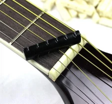 MusicianAtHeart Plastic Slotted Black Nut for DEAN Acoustic Guitar