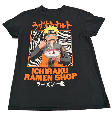 Shonen New Jump NARUTO Shippuden Anime Ichiraku Ramen Shop T-Shirt MEN Medium 