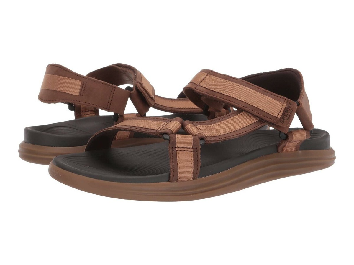 Sperry Men\'s Tan Leather Fisherman Sandals with Buckle Sperry Top -Sider Gold Cup Mens Leather Fisherman Sandals  main image 3