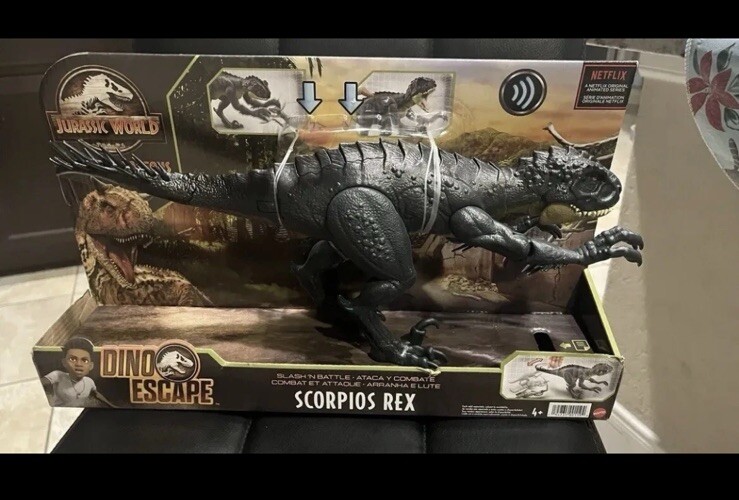 Jurassic World Scorpios Rex Stinger Slash 'N Battle Camp