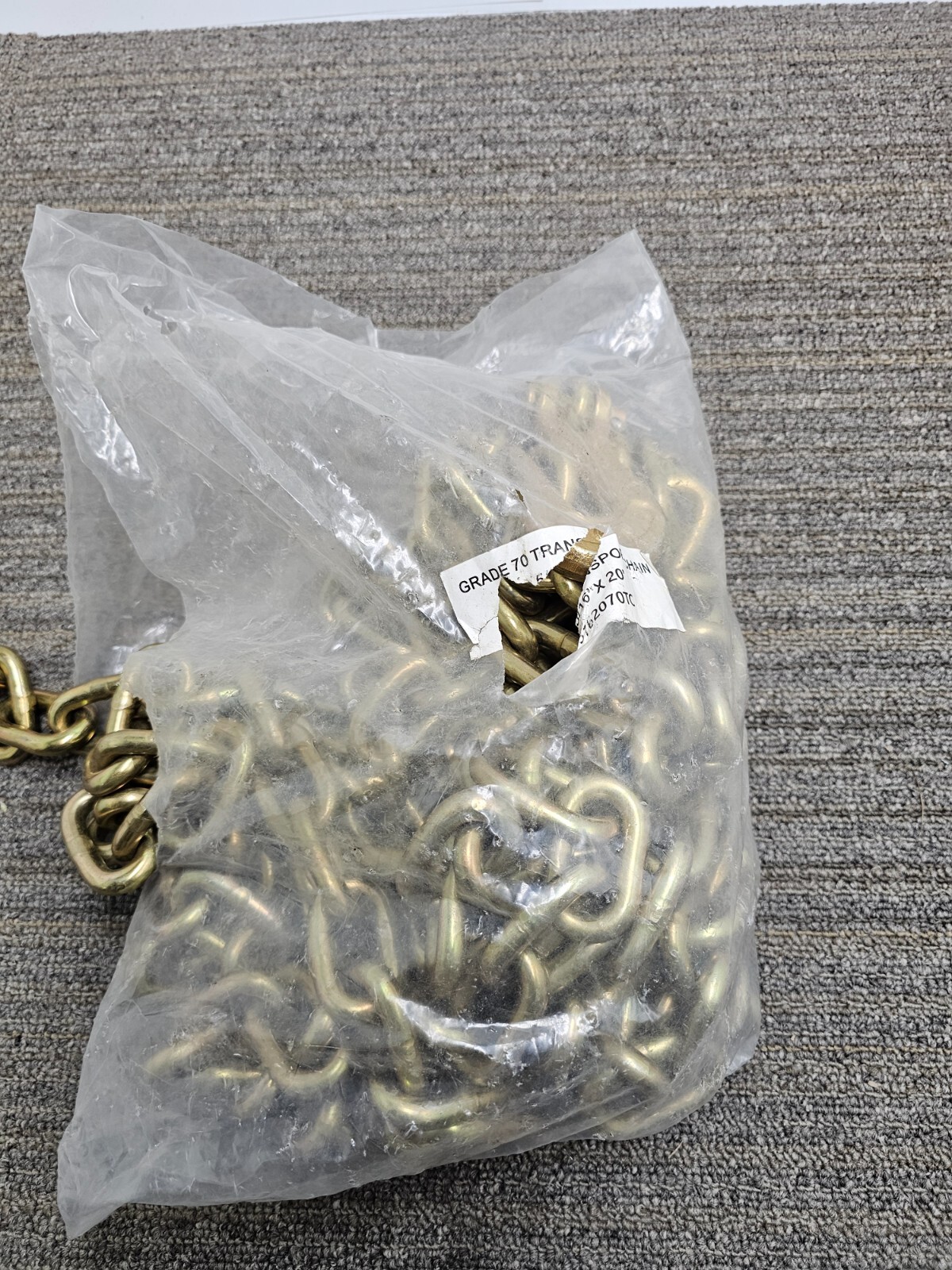 Transport Chain DC Cargo Mall Grade 70 G70 5/16" X 20' WLL 4,700 lbs 5162070TC