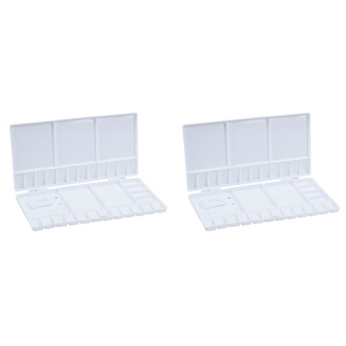 Plaque Plastique Artiste Aquarelle Palette Mélange BAC Blanc 22 X 17 X