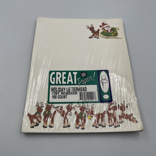 Great Papers! Holiday Letterhead Tiny Reindeer, 8.5 x 11 Inches, 100 Count