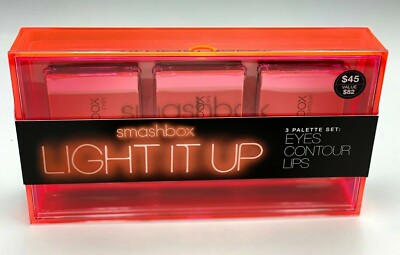 Smashbox Light it up 3 Palette set: Eyes, Contour & Lips New + FREE SHIPPING 