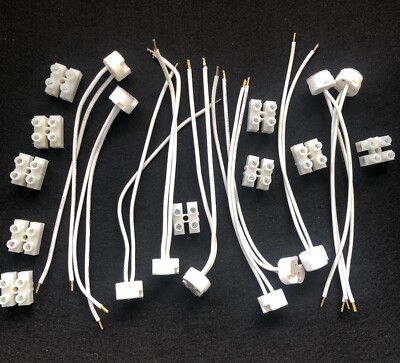 10x Paulmann GU5,3 Sockel Lampen Fassung Keramik mit Kabel GY6,35/ MR11 / Gu4/G4