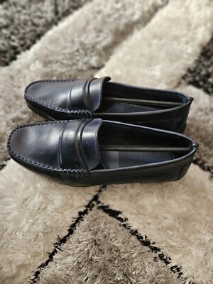 ? Giorgio Brutini – Le Glove Men’s Navy Blue Leather Loafers | Size 12 M Giorgio Brutini Le Glove Loafers Moccasin Shoes Men main image 4