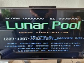 Nintendo NES Spiel Lunar Pool Billiard   Funktion getestet
