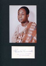 GHANAIAN POLITICIAN Kwame Nkrumah autograph, signed card & mounted