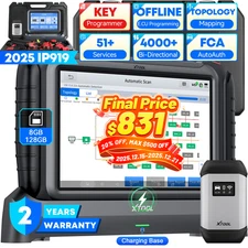 2025 XTOOL IP919 Auto Diagnostic Tool Bi-Directional 51+ Service Key Programmer