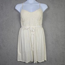American Eagle AEO Ivory White Lace Fit & Flare Mini Dress XL
