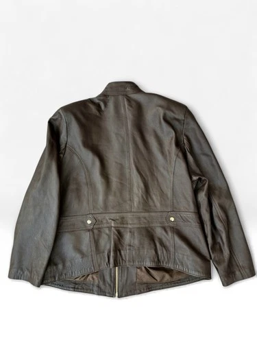 ​Womens Mens Unisex Genuine Brown Leather Vintage Jacket Jacket Size 56 image 3