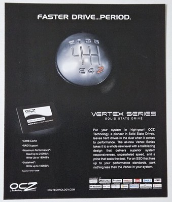 OCZ Technology Vertex Series SSD Print Computer Advertising 2009