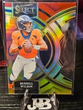 2023 Panini Select Russell Wilson Premier #129 Red & Yellow Die-Cut Broncos