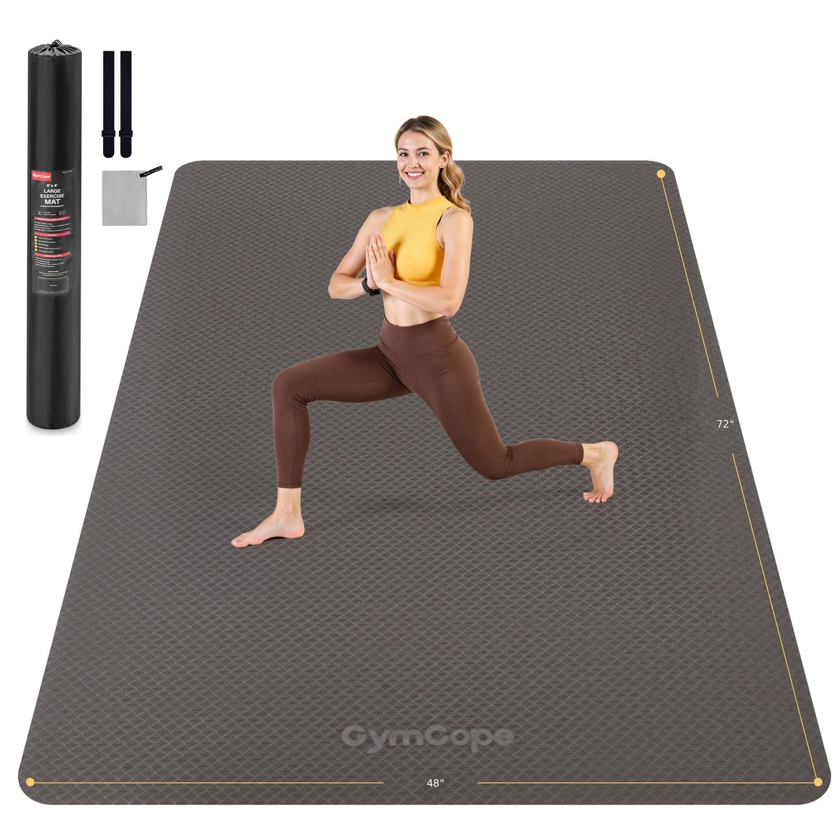 GymCope Extra Large Yoga Mat â€“ 72x48 or 78x57, Non-Slip TPE