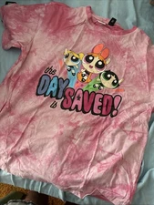 Vintage Style THE POWERPUFF GIRLS Cartoon Network T-Shirt Sz Med Romwe