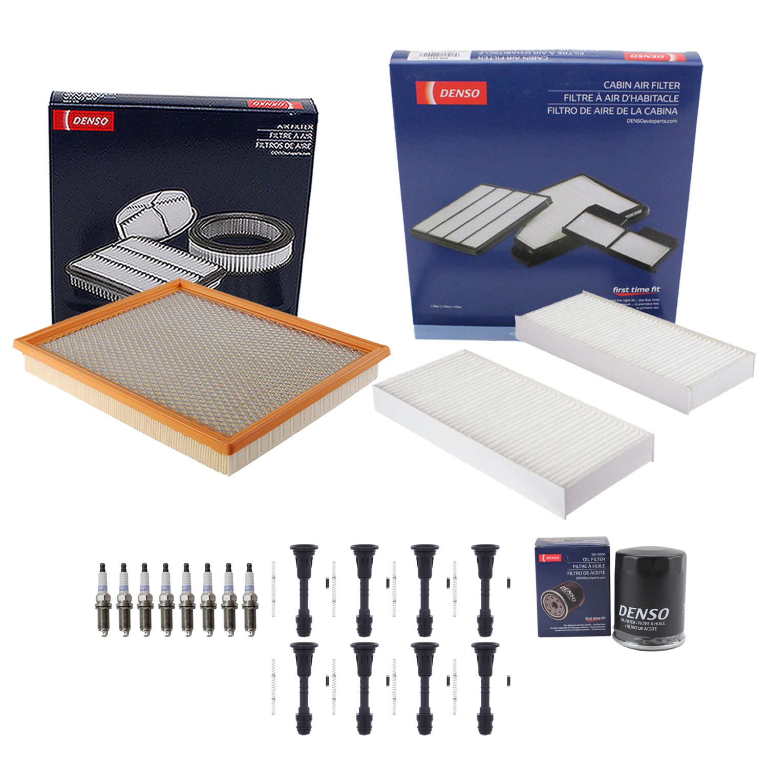 Denso Tune Up Kit 8 Spark Plugs  Boots Kit for Armada QX56 Titan 5.6L V8 VK56DE