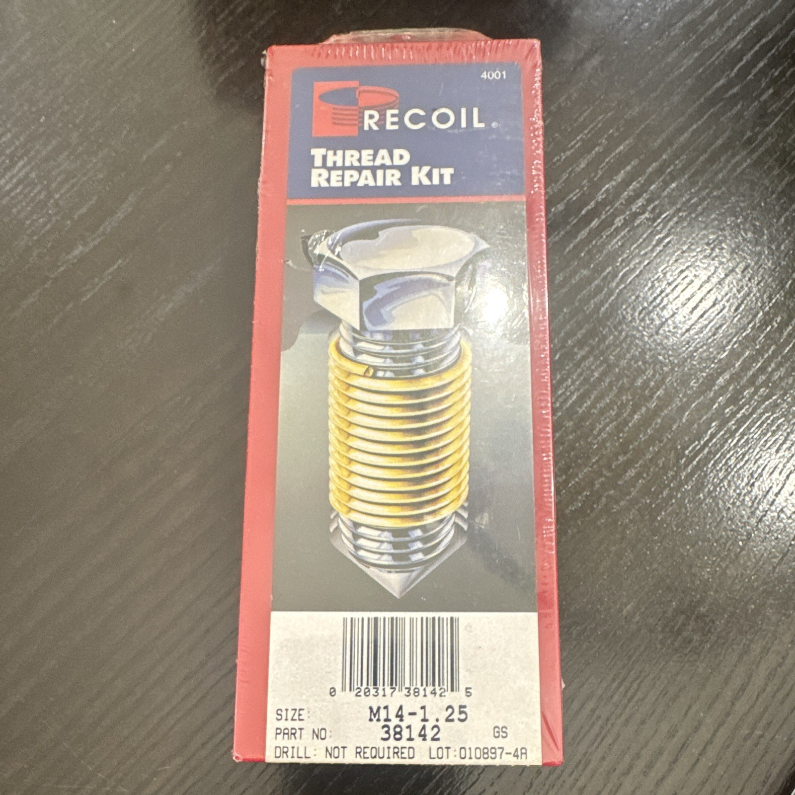 Recoil Thread Repair Kit M14-1.25 Steel Plain Finish MPN 38142