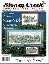 Stoney Creek Book Magazine Mar/Apr 1995 SIGNS OF SPRING Cross Stitch Back Issue