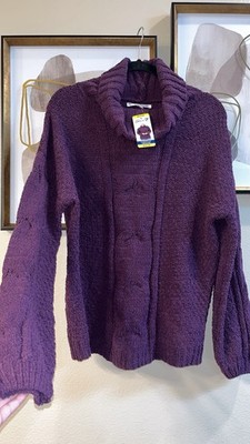NWT, SEE PICS- Seven7 Women's Long Sleeve Blackberry Wine Pullover Sweater LARGE