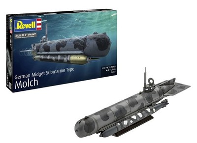 Revell 05187 German Midget Submarine Type Molch 1:72 Bausatz