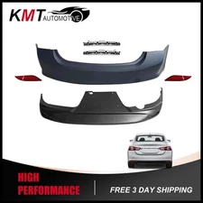 Rear Upper Lower Bumper & Retainers & Reflectors Fits 2016-2020 Chevrolet Malibu