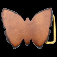 Birdseye Redwood Butterfly Women's Boho Hippie Western Vintage Belt Buckle