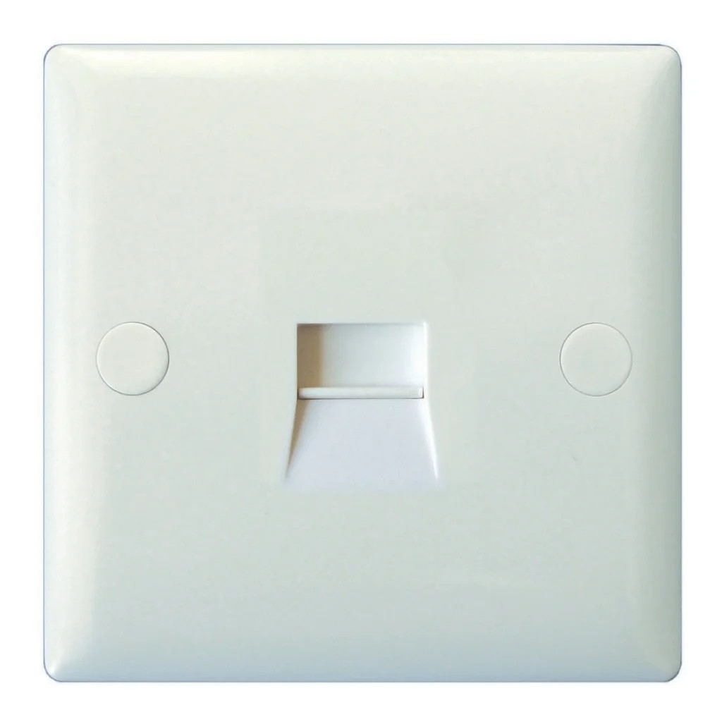 Telephone Socket White Extension Value Polar Varilight XOTSW
