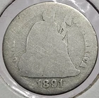 1891 S Seated Liberty Dime – Final Year U.S. Mint Silver Coin – FREE SHIPPING!