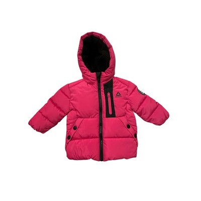 Reebok Toddler Pink Hooded Puffer Jacket   Size 12 Months