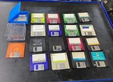 Lot Of 17 Vintage 3.5" Floppy Disk 2 Storage Cases - Untested