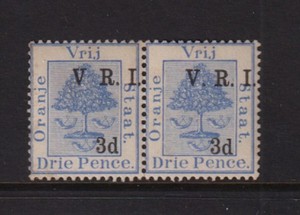 Orange River Colony - #48, #48a unused pair, cat. $ 28.25