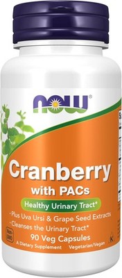 NOW Supplements, Cranberry with PACs, Uva Ursi and Grape Seed Extracts 90 VegCap