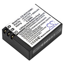 Battery for ACTIVEON CX Gold Cx HD CXHD ACA01RB Camera CS-ACX100MC 3.7v 600mAh