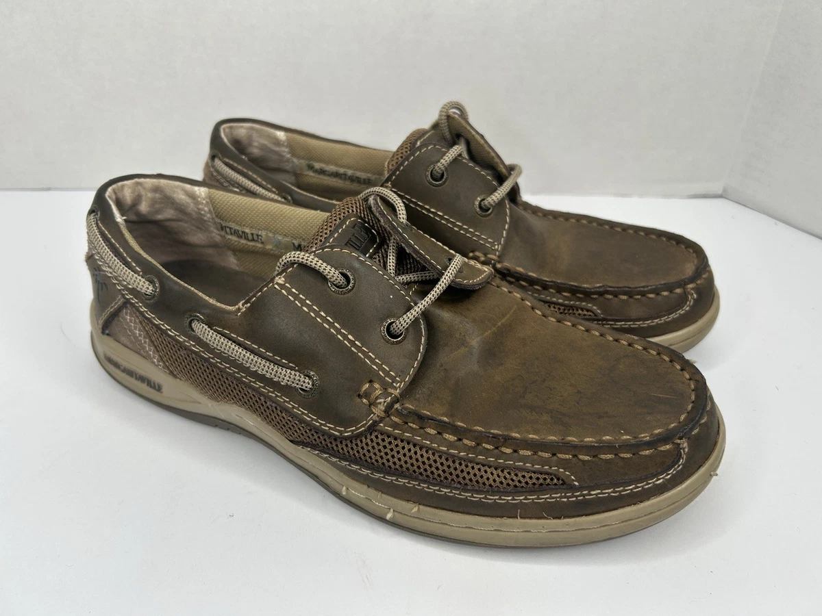 Beige Leather Upper Margaritaville Casual Shoes for Men for  display picture 1