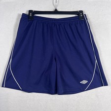 Umbro Climate Control Soccer Shorts Navy Blue White Youth XL